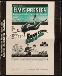 7x536 EASY COME, EASY GO pressbook '67 scuba diver Elvis Presley looking for adventure & fun!