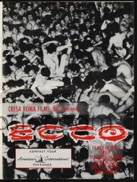7x537 ECCO pressbook '65 Mondo di Notte Numero 3, an incredible orgy of sights & sounds!