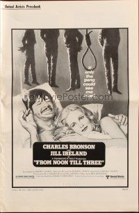 7x571 FROM NOON TILL THREE pressbook '76 great image of wanted Charles Bronson!