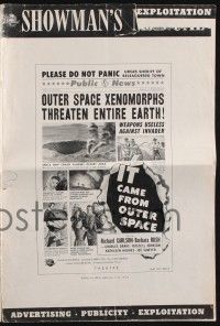 7x639 IT CAME FROM OUTER SPACE 2-D pressbook '53 Jack Arnold classic sci-fi, cool images!