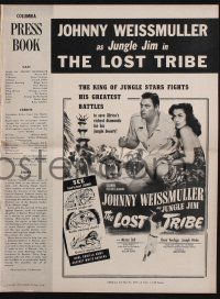7x681 LOST TRIBE pressbook '49 Johnny Weissmuller as Jungle Jim fighting his greatest battles!
