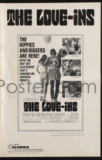 7x690 LOVE-INS pressbook '67 Richard Todd, James MacArthur, hippies & diggers, sex & drugs!