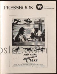 7x704 McQ pressbook '74 John Sturges, John Wayne is a busted cop with an unlicensed gun!