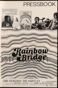 7x766 RAINBOW BRIDGE pressbook '72 Jimi Hendrix, rock 'n' roll, wild psychedelic images!