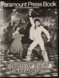 7x798 SATURDAY NIGHT FEVER pressbook '77 disco dancers John Travolta & Karen Lynn Gorney!