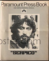 7x802 SERPICO pressbook '74 Al Pacino starring in Sidney Lumet crime classic!