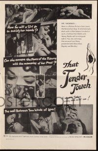 7x849 THAT TENDER TOUCH pressbook '69 how far will a girl go to satisfy her needs!
