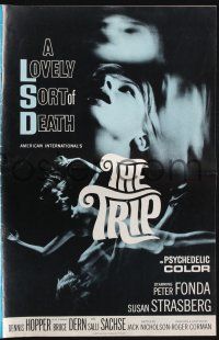 7x870 TRIP pressbook '67 AIP, written by Jack Nicholson, LSD, wild sexy psychedelic drug image!