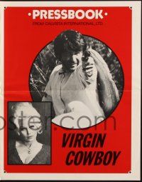 7x886 VIRGIN COWBOY pressbook '75 two women in the West taught him how to love & kill!