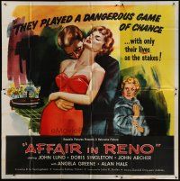 7y004 AFFAIR IN RENO 6sh '57 they played a dangerous three-way triangle gambling game of chance!