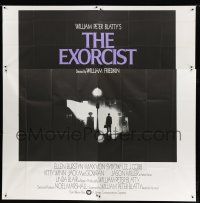7y046 EXORCIST int'l 6sh '74 William Friedkin, Max Von Sydow, William Peter Blatty horror classic!