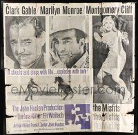 7y082 MISFITS 6sh '61 Clark Gable, Monty Clift, sexy Marilyn Monroe ping pong c/u, John Huston