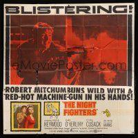 7y086 NIGHT FIGHTERS 6sh '60 Robert Mitchum runs wild with a red-hot machine gun in his hands!