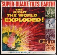 7y088 NIGHT THE WORLD EXPLODED 6sh '57 a super-quake tilts the Earth, nature goes mad!