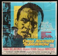 7y089 ODDS AGAINST TOMORROW 6sh '59 art of Harry Belafonte & Robert Ryan, Robert Wise directed!