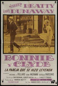 7y151 BONNIE & CLYDE Argentinean '67 cool different image of Warren Beatty & Faye Dunaway!