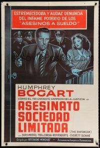 7y172 ENFORCER Argentinean '51 Humphrey Bogart as the District Attorney fighting Murder Inc!