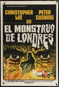 7y192 I, MONSTER Argentinean '74 Christopher Lee & Peter Cushing, Dr. Jekyll & Mr. Hyde, cool art!