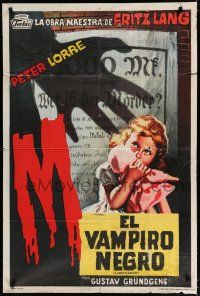 7y215 M Argentinean R50s Fritz Lang, different art of little girl & menacing shadow!