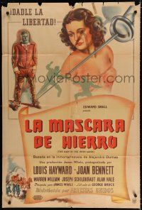 7y218 MAN IN THE IRON MASK Argentinean '39 Louis Hayward, Joan Bennett, directed by James Whale!