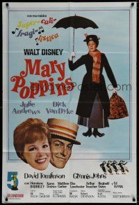 7y221 MARY POPPINS Argentinean R70s Julie Andrews & Dick Van Dyke in Disney's musical classic!