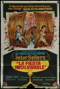 7y231 PARTY Argentinean '68 Peter Sellers, Claudine Longet, Blake Edwards, great different art!