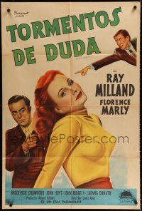 7y245 SEALED VERDICT Argentinean '48 Ray Milland, sexy redhead Florence Marly ought to hang!