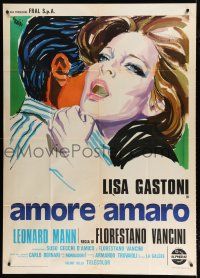 7y496 BITTER LOVE Italian 1p '74 Amore Amaro, art of Lisa Gastoni by Ercole Brini!