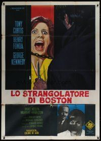 7y508 BOSTON STRANGLER Italian 1p '68 Tony Curtis, Henry Fonda, he killed thirteen girls!