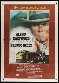 7y514 BRONCO BILLY Italian 1p '80 Clint Eastwood directs & stars, different train image!