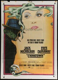 7y527 CHINATOWN Italian 1p '74 art of Jack Nicholson & Faye Dunaway by Jim Pearsall, Polanski