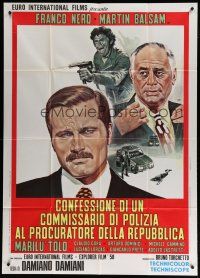7y533 CONFESSIONS OF A POLICE CAPTAIN Italian 1p '71 art of Franco Nero by Mos, Damiano Damiani