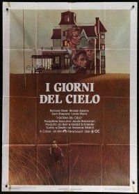 7y548 DAYS OF HEAVEN Italian 1p '79 Richard Gere, Brooke Adams, directed by Terrence Malick!