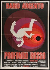 7y554 DEEP RED Italian 1p '75 Dario Argento's Profondo Rosso, cool completely different artwork!
