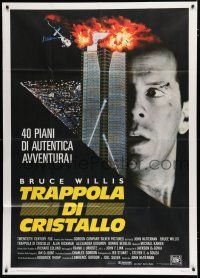 7y559 DIE HARD Italian 1p '88 cop Bruce Willis is up against twelve terrorists, crime classic!