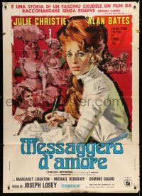 7y629 GO BETWEEN Italian 1p '71 different artwork of Julie Christie, directed by Joseph Losey!