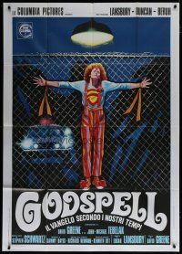7y630 GODSPELL Italian 1p '73 classic religious musical, completely different crucifixion art!