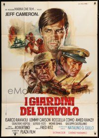 7y654 HEROES WITHOUT GLORY Italian 1p '71 art of Jeff Cameron & top stars by Ezio Tarantelli!