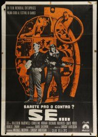 7y671 IF Italian 1p '69 Malcolm McDowell, directed by Lindsay Anderson, different grenade image!