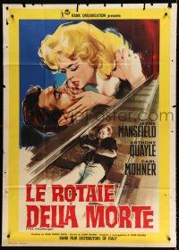 7y684 IT TAKES A THIEF Italian 1p '60 art of sexy Jayne Mansfield & Anthony Quayle by Nano!