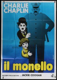 7y692 KID Italian 1p R60s different Leo Kouper artwork of Charlie Chaplin & Jackie Coogan!