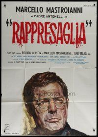 7y741 MASSACRE IN ROME Italian 1p '73 Rappresaglia, Gasparri art of Marcello Mastroianni!