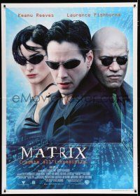 7y743 MATRIX Italian 1p '99 Keanu Reeves, Carrie-Anne Moss, Laurence Fishburne, Wachowski Bros!