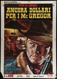 7y750 MORE DOLLARS FOR THE MACGREGORS Italian 1p '70 cool spaghetti western art by Renato Casaro!