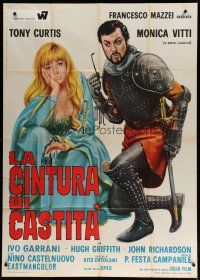 7y772 ON MY WAY TO THE CRUSADES I MET A GIRL WHO Italian 1p '67 art of sexy Monica Vitti & Curtis!