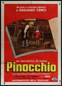 7y789 PINOCCHIO Italian 1p '72 most faithful animated adaptation of Carlo Collodi's story!