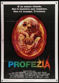 7y801 PROPHECY Italian 1p '79 John Frankenheimer, art of monster in embryo by Paul Lehr!