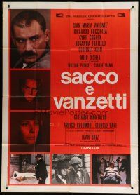 7y830 SACCO & VANZETTI Italian 1p '71 Giuliano Montaldo's anarchist bio starring Gian Maria Volonte!