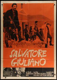 7y832 SALVATORE GIULIANO Italian 1p '65 Favalli art, Salvo Randone, Italian bandit!