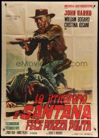 7y836 SARTANA KILLS THEM ALL Italian 1p '71 spaghetti western art of Gianni Garko by P. Franco!